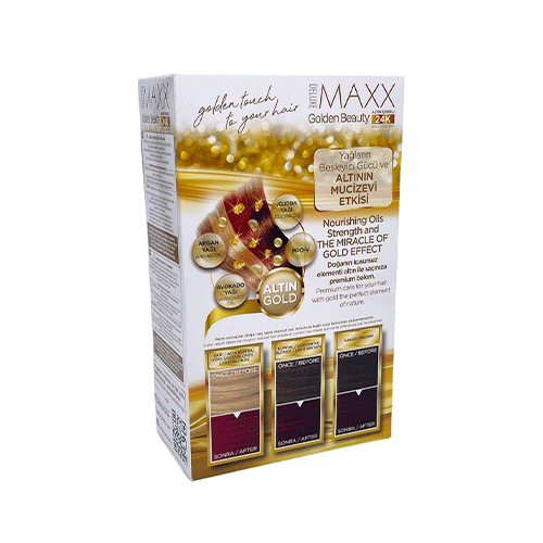 Maxx Deluxe 24K Gold Hair Dye - Strawberry Red (5.65)