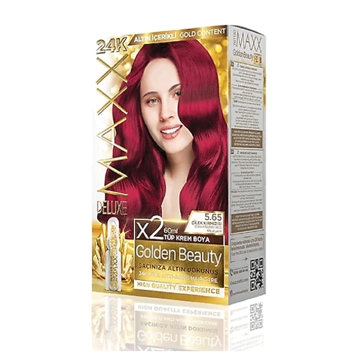 Maxx Deluxe 24K Gold Hair Dye - Strawberry Red (5.65)