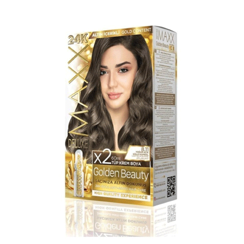 Maxx Deluxe 24K Gold Hair Dye - Light Olive Blonde (8.11)