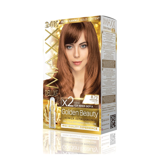 Maxx Deluxe 24K Gold Hair Dye - Caramel (8.73)
